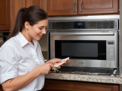 Customer testimonial with repaired microwave